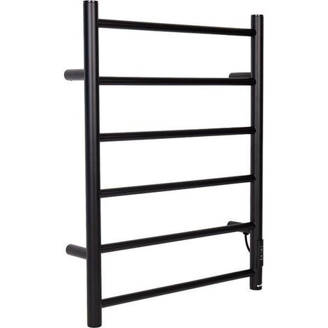 Toallero eléctrico negro 80 W 68 x 53 x 10,5 cm IP44 (1/5)