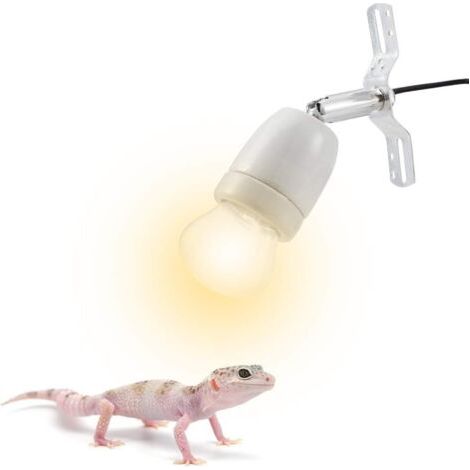 Douille Céramique 300W, E27 Prise de Lampe , Chauffage de Reptile Orientable à 360 ° Orientable Fixation(Ampoule Non Incluse) (1/5)