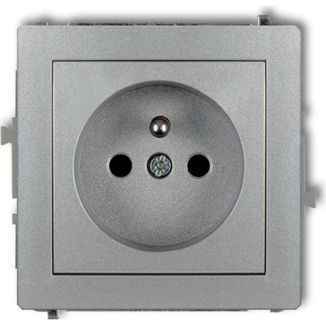 Deco Einzelsteckdose mit/ohne 2P+Z, silbermetallic 7DGP-1zp