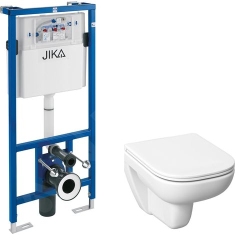 Jika Deep - Set bâti-support et WC suspendu, Rimless, DualFlush, blanc H6006140000002 (1/4)