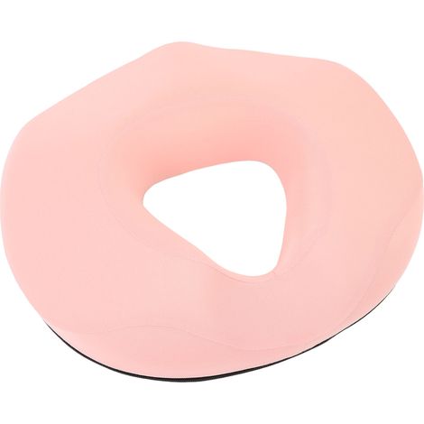 Oreiller assise en anneau en mousse à mémoire pour chaise bureau confort coccyx anti-fatigue post-partum grossesse rose (1/5)