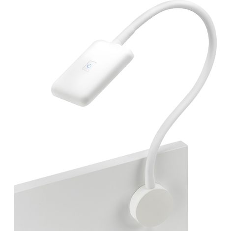 JUNKER Lighting LED Bettleuchte / Leseleuchte FIORE weiß mit flexiblem Leuchtenarm und Touchsensor (1/5)
