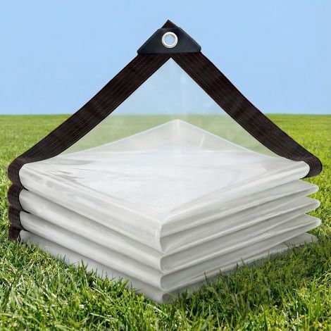Bâche Transparente Imperméable Lourde – 1.5x3.5m, Œillets Renforcés – Protection Pluie (1/5)