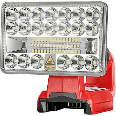 LaBlanc – 18 W 2000 lm wiederaufladbare Arbeitsleuchte für Milwaukee, Outdoor-LED-Taschenlampe M18 Milwaukee-Lampen, tragbare Outdoor-Campinglampe