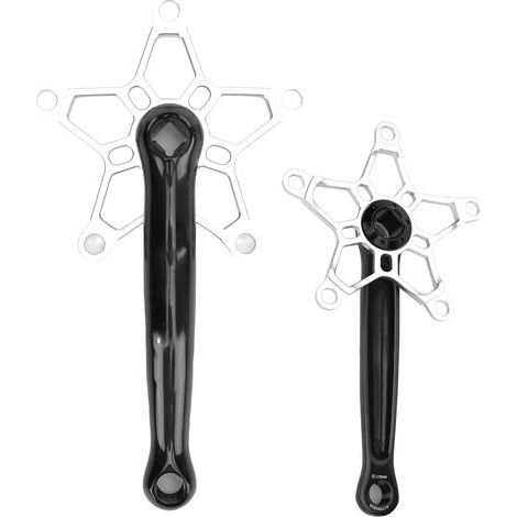 MEIJUN Bras de Manivelle VTT 170mm BCD 130 Argenté pour Pédalier Gauche Droite (1/5)