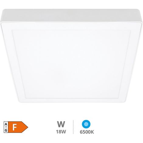Faretto da incasso a LED quadrato bianco Vasan da 18 W, 6500 K