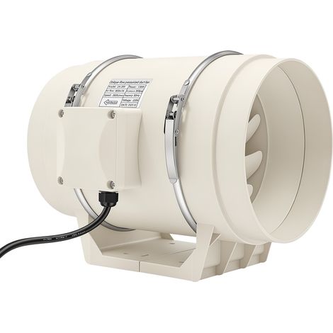 Ventilateur de tube 200mm, Ventilateur d'air de tube, Ventilateur de conduit en ligne, Ventilateur d'échappement, 2600rpm, 220V, Pour la maison, jardin, atelier, sous-sol (1/5)