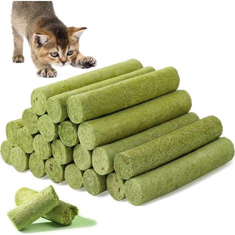 Bâtonnets d'herbe à chat au poulet pour élimination des boules de poils et digestion