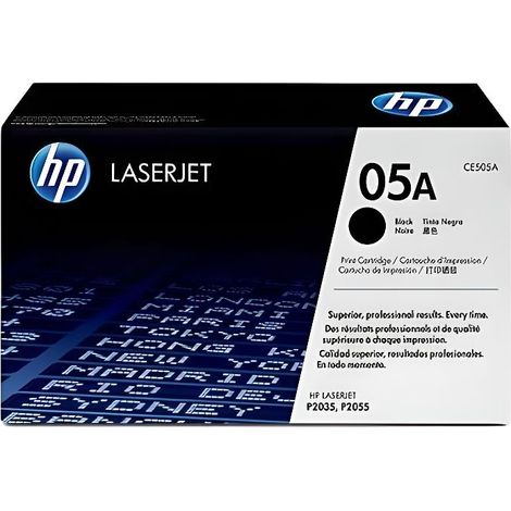 Cartouche de toner noir HP CE505A HP 05A HP LaserJet P2035 P2055 Originale  (1/5)