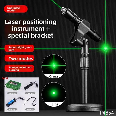 Niveau laser 360° avec auto-nivelage, batterie rechargeable et trépied réglable. Lignes de haute précision, idéal pour les travaux DIY et les aménagements intérieurs. (1/4)