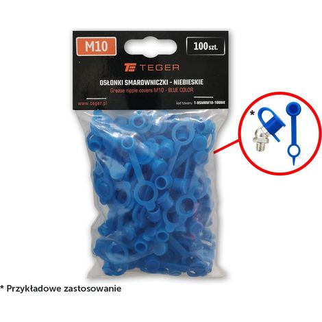 Jeu de cache-graisseurs M10, bleus, TEGER (vendus par paquets de 100)
