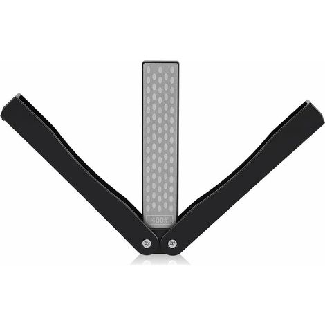 400/600 Aiguiseur Couteau Grit,Pliant Double-Face Diamant Pierre à Aiguiser Outil pour Camping en Plein Air Jardin Cuisine(Noir) (1/5)