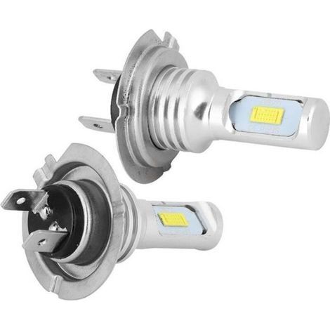 pair 2Pcs Ampoules H7 LED Xénon Super Brillant Blanc 80W 6000K, Ampoule LED Voiture Phare Antibrouillard Etanche, Kit Antibrouillard