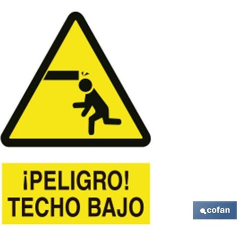 Panneau en polystyrène « danger plafond bas » 420 x 297 mm
