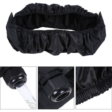 Housse de climatiseur noire imperméable anti-poussière, protection lavable pour unité extérieure, tuyaux d'eau de 3 m (1/5)