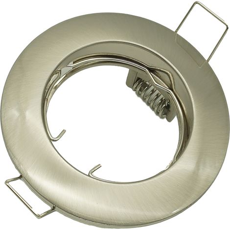 Faretto da incasso rotondo argento satinato GU10 ID-1060 IdeaLED (1/3)