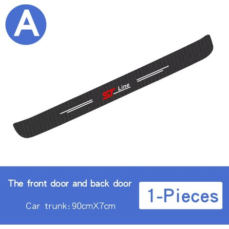 (1 pièce pour coffre) Convient aux modèles ST LINE Focus. Seuil de porte en fibre de carbone, autocollant, film protecteur anti-rayures et imperméable. Accessoires pour coffre. (1/4)