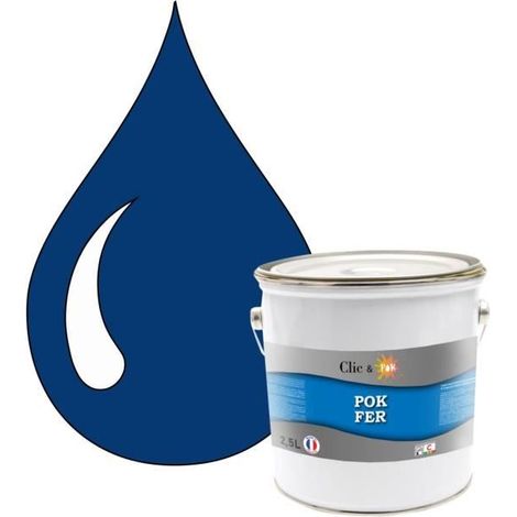 Peinture - POK - Antirouille Glycérophtalique - 2,5L - RAL 5017 - Brillant (1/4)