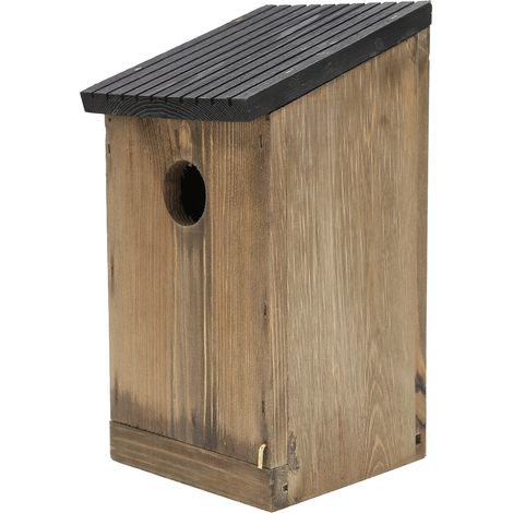 Vogelhaus aus Holz, dekoratives Hängevogelhaus, Gartenvogelhaus, Zubehör für Vogelbeobachter, natürlicher Unterschlupf für Sittiche und Singvögel (1/5)