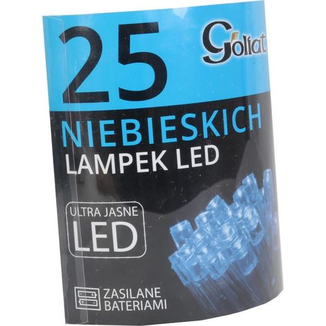Luces navideñas azules para árbol de Navidad, a pilas, con 25 LED - Para uso en interiores