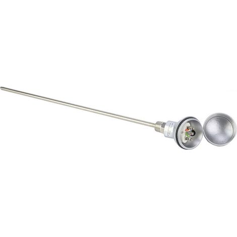 Sonde de température PT100, filetage NPT 1/2", tête de raccordement pour thermocouple, longueur 400 mm, capteur résistif haute précision pour usage industriel. (1/5)