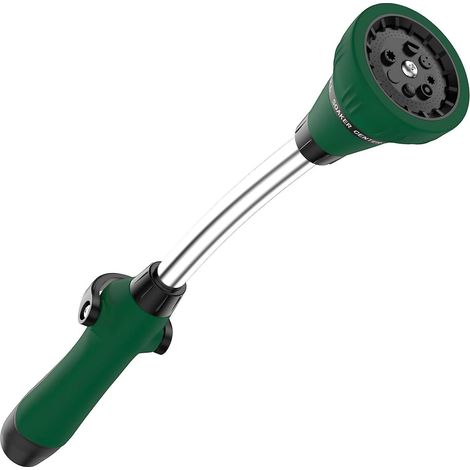 15 Inches Garden Hose Nozzle Sprayer with 8 Adjustable Spray Patterns and Thumb Control Shut Off Valve. (1/5)