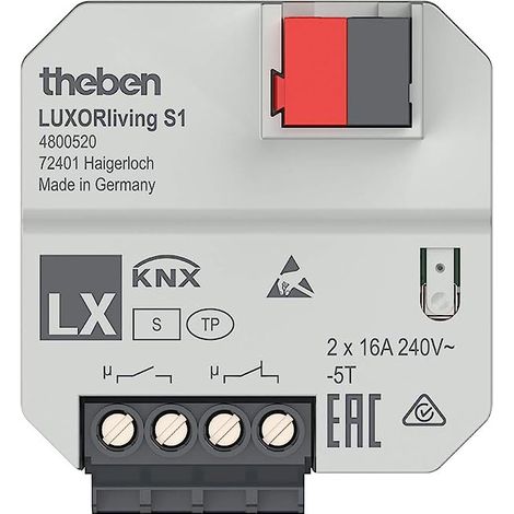 Theben LUXORliving S1 - UP-Schaltaktor, 1 Kanal, Aktor, Unterputzmontage