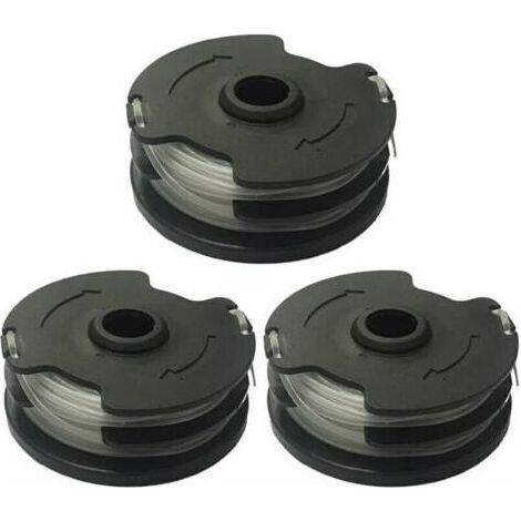 3 bobines de fil pour débroussailleuse, diamètre 1,4 mm, longueur 2 x 5 m, compatible Parkside PRTA 20-Li C3 et modèles similaires (1/5)