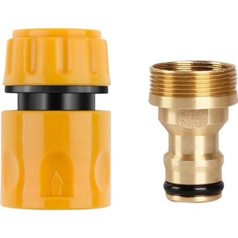 Raccord de tuyau universel pour robinet mitigeur de cuisine et raccord rapide d'extrémité, raccord pour tuyau d'évacuation extérieur, pour filetage intérieur standard (1/5)