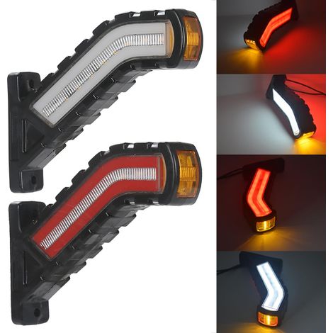 2 universelle LED-Seitenmarkierungsleuchten, 12/24 V, kompatibel mit Pkw, SUVs, Transportern, Lkw, Wohnmobilen, Bussen, Booten und Anhängern. (1/5)