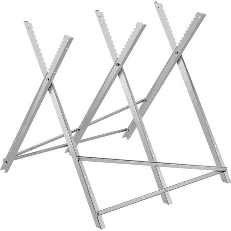 Chevalet de Sciage, Capacité de Charge 149,7 kg, Tréteau de Sciage Pliable, avec Pieds Robustes, Structure Dentelée Alignée Antidérapante, Outil pour Menuiserie, Menuisiers, Bricoleurs de Bois (1/5)