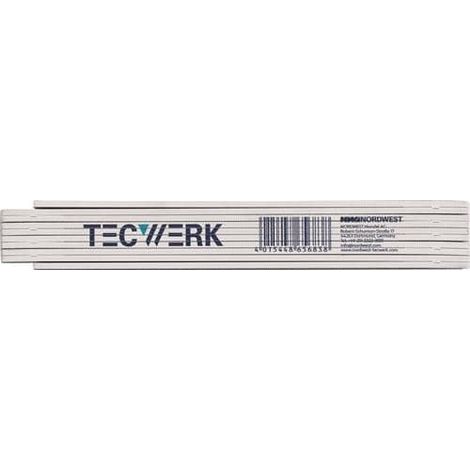 TECWERK Gliedermaßstab L.2m mm/cm EG III Buche weiß TECWERK (1/2)