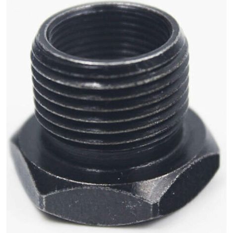 Adaptateur de filtre à huile automobile fileté en aluminium noir 5/8-24 vers 13/16-16 (1/2)