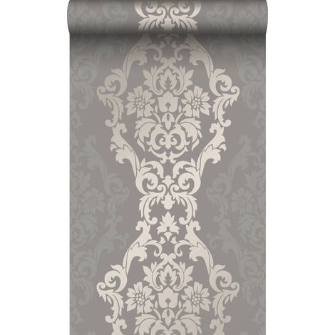 papier peint ornement taupe et bronze brillant - Origin Wallcoverings (1/5)