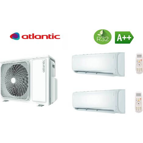 Climatiseur réversible Bi-split ATLANTIC DOJO 2000W + 3500W R32 A++