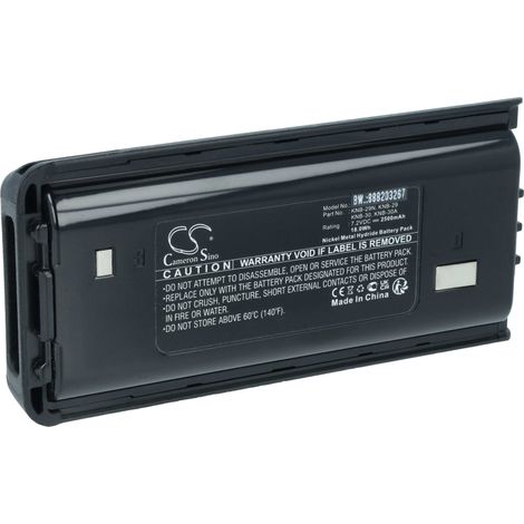 vhbw Akku kompatibel mit Kenwood TK-2200, TK-2200LP, TK-2202, TK-2202E, TK-2206, TK-2206M Funkgerät, Walkie Talkie (2500mAh, 7,2V, NiMH)