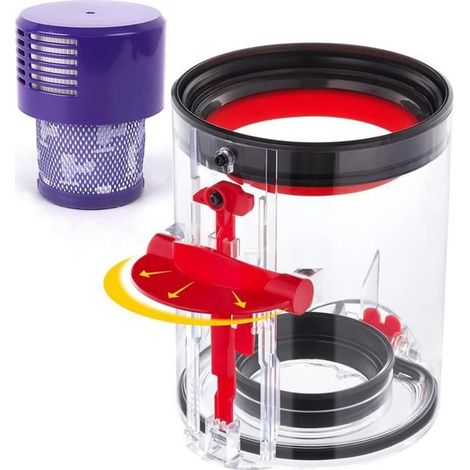 Filtre de Remplacement Bac à Poussière pour Aspirateur pour Dyson V10 SV12, Seau à Poussière, Petit Bac, Pièce N° 969509-02 (1/4)