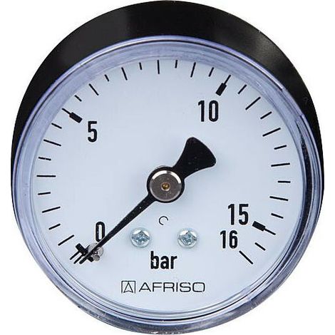 RF manometre 50 axial 0-16 bar, raccord 1/4" axial (au dos) (1/2)