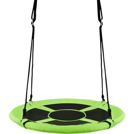 Altalena a nido per bambini in tessuto da giardino Nido Altalena 100CM 150KG Verde (1/4)
