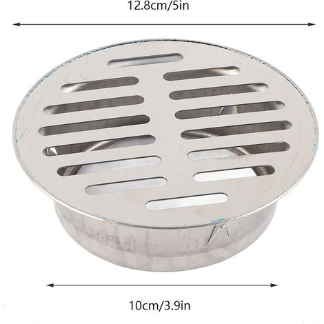 Cône de Drainage Anti-Blocage en Acier Inoxydable pour Balcon et Terrasse, Grille de Protection Pluviale, Diamètre 110 mm, Installation Facile avec Clip d'Angle Variable (1/5)