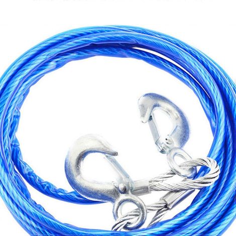 Corde de treuil en acier avec caoutchouc épais, résistante à l'usure, remplacement pour SUV, camion, ATV, UTV, longueur 4 mètres. (1/4)