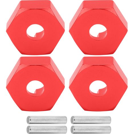 104001‑1871 Coupleur hexagonal de moyeu de roue en alliage d'aluminium pour pièces de voiture RC Wltoys 104001 (rouge) (1/5)