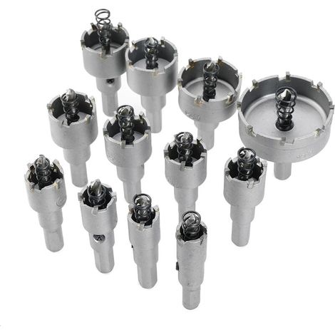 Scie cloche en carbure 12 pièces—15, 16, 18, 20, 21, 22, 25, 26, 28, 30, 35, 50 chacuneOutil pratique (1/5)
