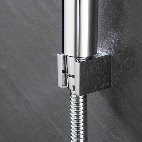 Support de Pommeau de Douche à Main en Laiton Support Mural pour Baguette de Pulvérisateur à Main de Salle de Bains ou Toilette Bidet à Main Chrome, C107-CH (1/3)