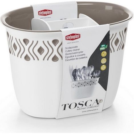 1PZ SCOLAPOSATE TOSCA bianco/tortora chiaro