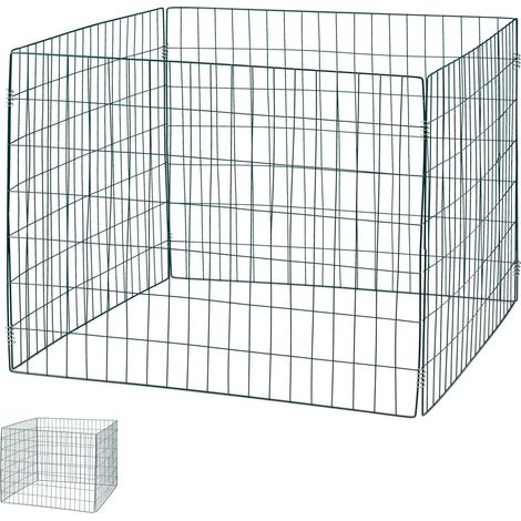 Relaxdays Metal Compost Bin, Set of 2, Wire Composter, Garden Waste, HWD: 70 x 90 x 90 cm, 560 Litres, Steel, Green