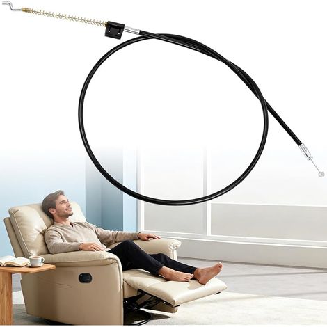 Câble de Canapé et Fauteuil Inclinable de Rechange Universel en Métal avec Levier de Libération – Longueur Totale Environ 94 cm avec Crochet en S (1/5)