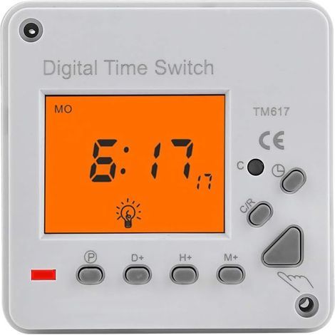 7-Day/168-Hour Programmable Digital Timer, 220V AC, Smart Electrical Timer for Household Appliances (1/5)