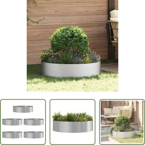 Pflanzenring - Pflanzenring 5 pcs Silber 80 x 80 x 20 cm Verzinkter Stahl (1/5)