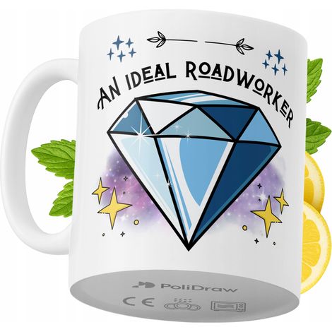 Tazza divertente e umoristica per operai stradali, ideale per caffè e tè, con grafica e testo divertenti. Perfetta per compleanni, onomastici e festività. Tazza premium per occasioni speciali, per cas (1/5)